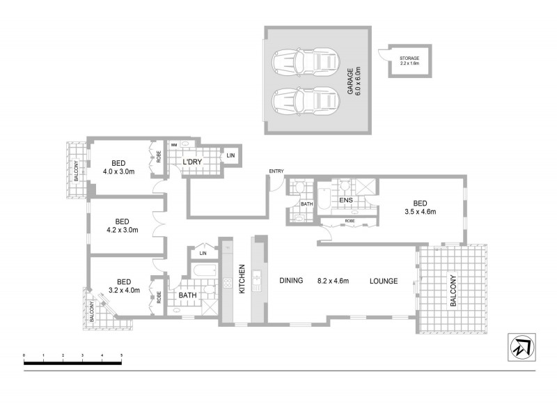 46/35-39 Phillips Street, Cabarita NSW 2137 Floorplan