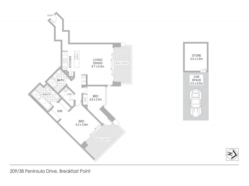 209/38 Peninsula Drive, Breakfast Point NSW 2137 Floorplan