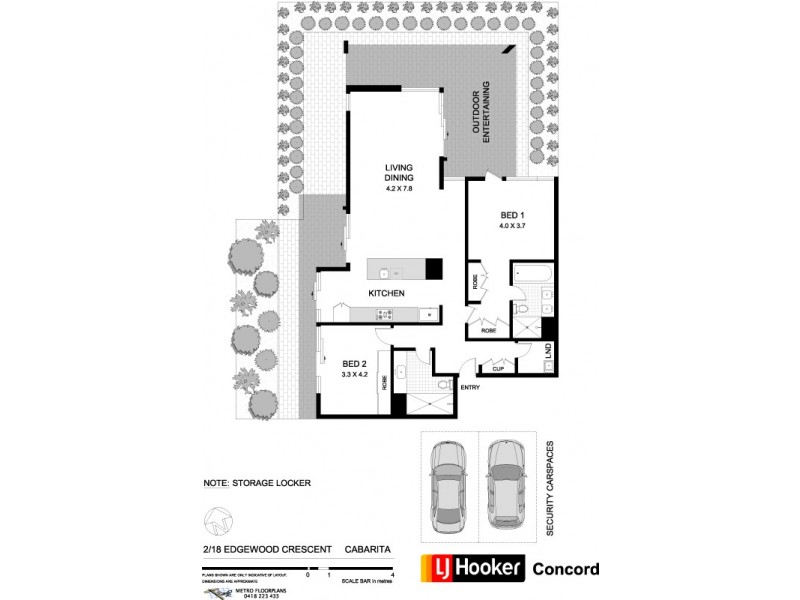 2/18 Edgewood Crescent, Cabarita NSW 2137 Floorplan
