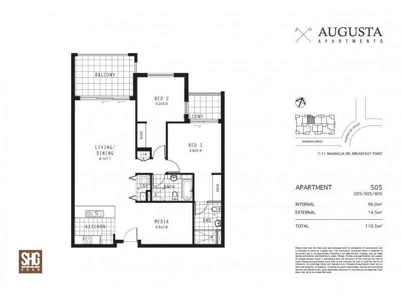 205/7-11 Magnolia Drive, Breakfast Point NSW 2137 Floorplan