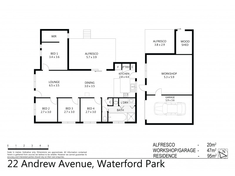 22 Andrew Avenue, Waterford Park VIC 3658 Floorplan
