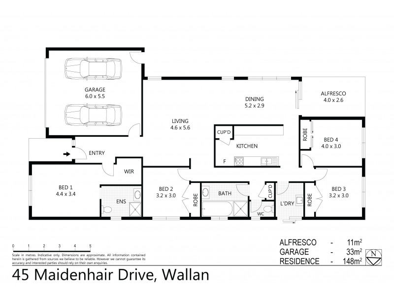 45 Maidenhair Drive, Wallan VIC 3756 Floorplan