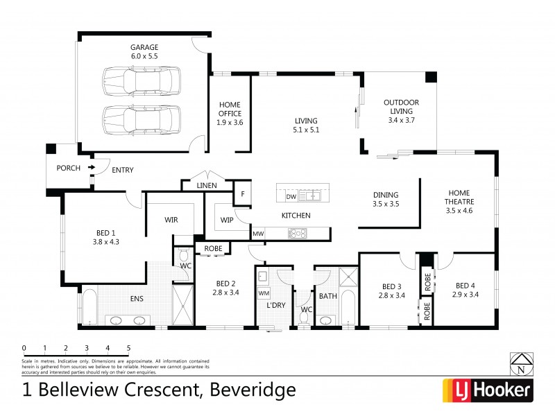 1 Belleview Crescent, Beveridge VIC 3753 Floorplan