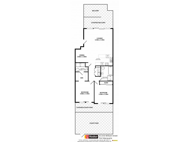 813/40 William Street, Port Macquarie NSW 2444 Floorplan