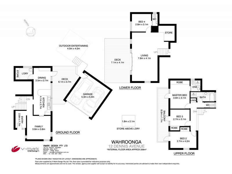 12 Dennis Avenue, Wahroonga NSW 2076 Floorplan