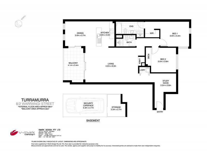 8/2 Warrangi Street, Turramurra NSW 2074 Floorplan