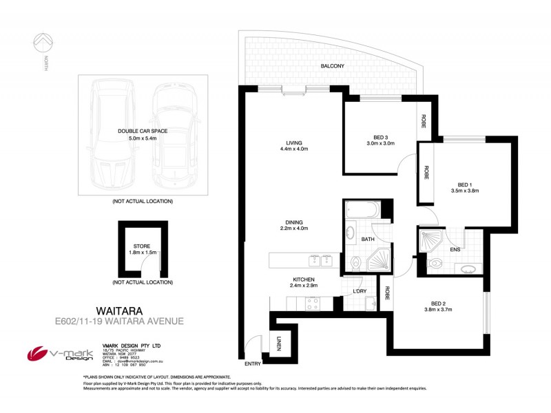 E602/11-19 Waitara Avenue, Waitara NSW 2077 Floorplan
