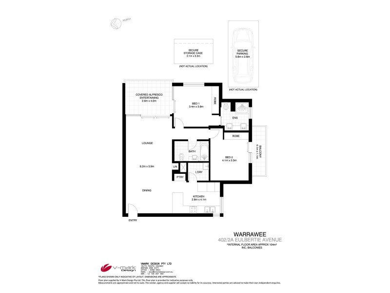 D402/2A Eulbertie Avenue, Warrawee NSW 2074 Floorplan