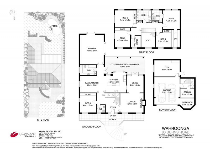 80 Burns Road, Wahroonga NSW 2076 Floorplan