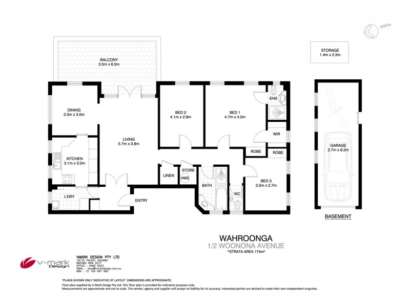 1/2 Woonona Avenue, Wahroonga NSW 2076 Floorplan