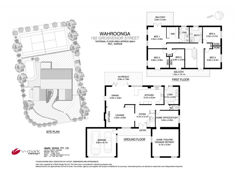 182 Grosvenor Street, Wahroonga NSW 2076 Floorplan