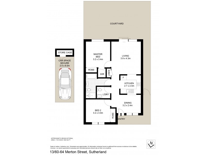 13/60-64 Merton Street, Sutherland NSW 2232 Floorplan