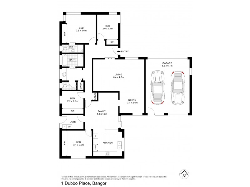1 Dubbo Place, Bangor NSW 2234 Floorplan