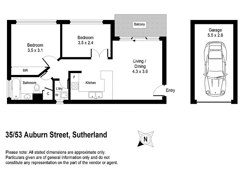 35/53 Auburn Street, Sutherland NSW 2232 Floorplan