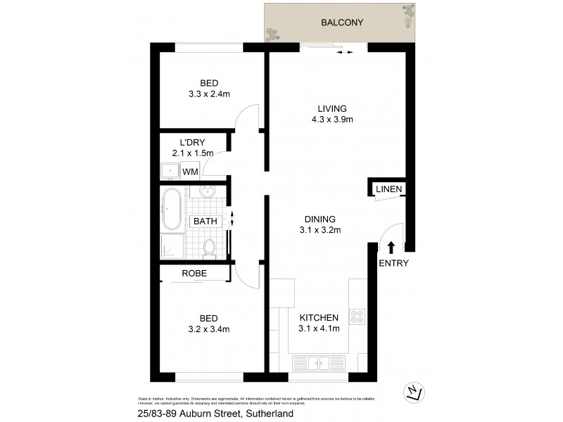 25/83-89 Auburn Street, Sutherland NSW 2232 Floorplan