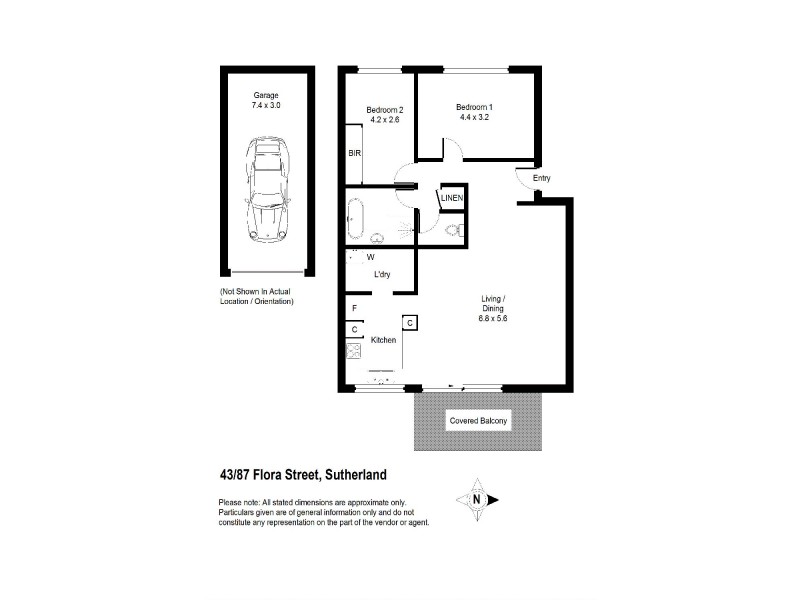 43/87-89 Flora Street, Sutherland NSW 2232 Floorplan