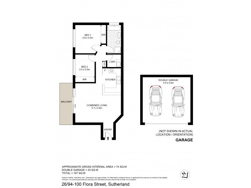 26/94-100 Flora Street, Sutherland NSW 2232 Floorplan