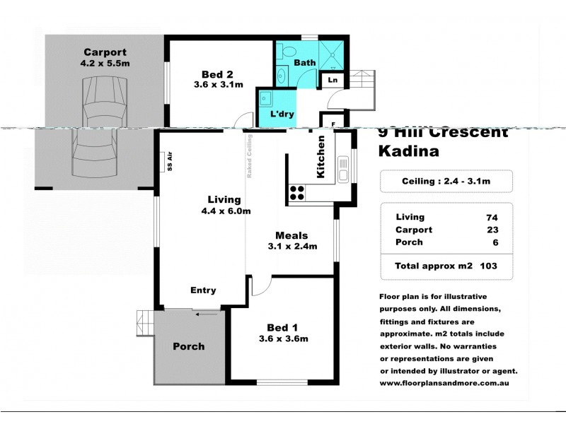 9 Hill Crescent, Kadina SA 5554 Floorplan