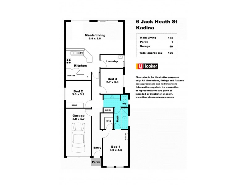 6 Jack Heath Street, Kadina SA 5554 Floorplan