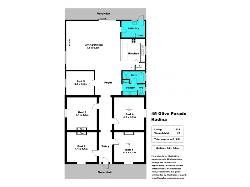 45 Olive Parade, Kadina SA 5554 Floorplan