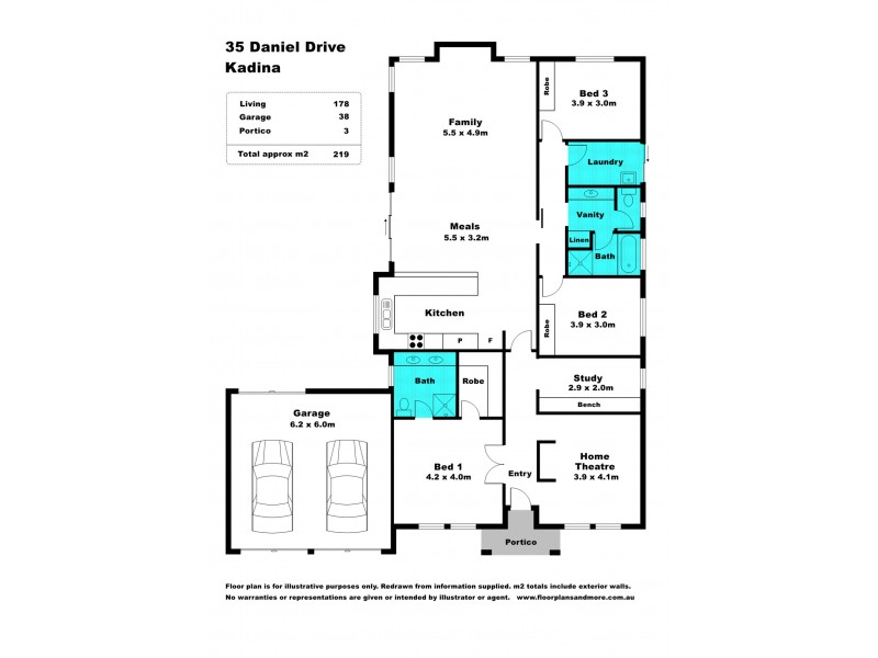 35 Daniel Drive, Kadina SA 5554 Floorplan