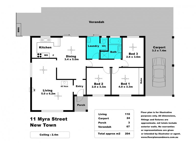 11 Myra Street, Kadina SA 5554 Floorplan