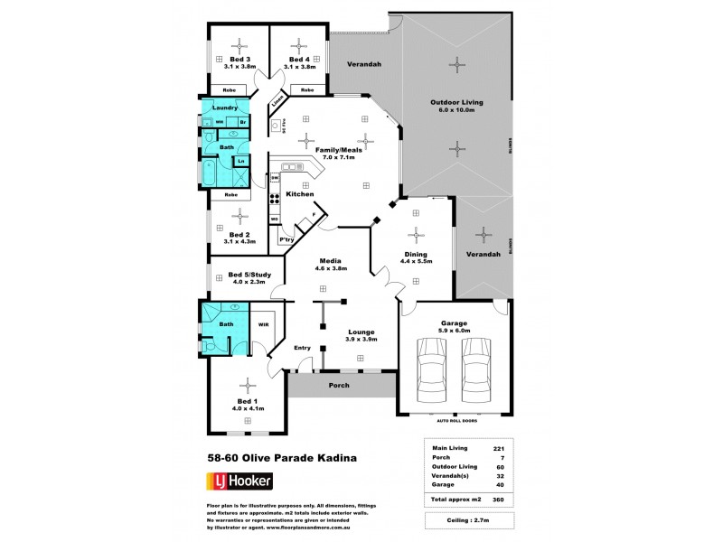 58-60 Olive Parade, Kadina SA 5554 Floorplan