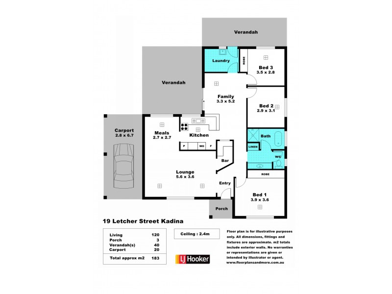 19 Letcher Street, Kadina SA 5554 Floorplan