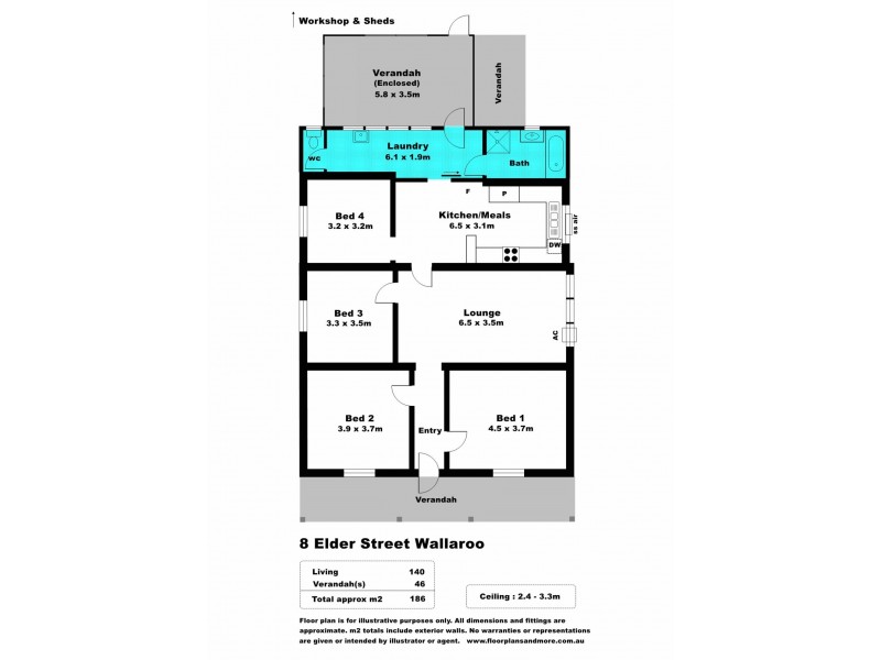 8 Elder Street, Wallaroo SA 5556 Floorplan