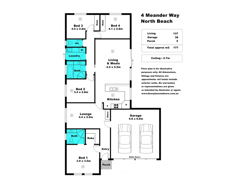 4 Meander Way, North Beach SA 5556 Floorplan