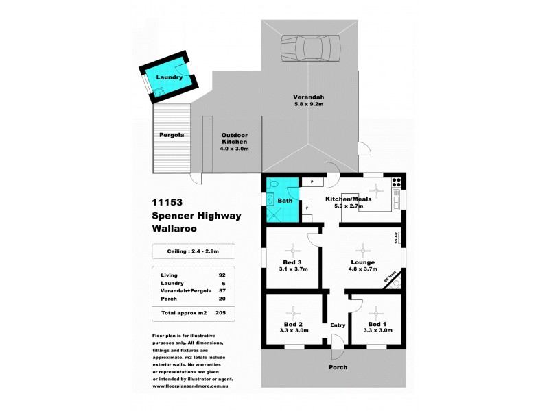 11153 Spencer Highway, Wallaroo SA 5556 Floorplan
