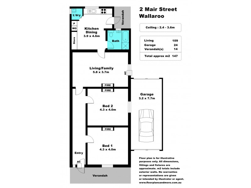 2 Mair Street, Wallaroo SA 5556 Floorplan