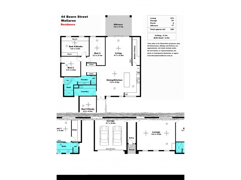 44 Beare Street, Wallaroo SA 5556 Floorplan