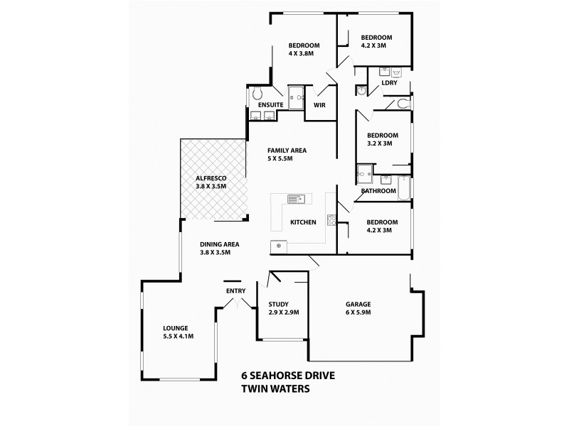 6 Seahorse Drive, Twin Waters QLD 4564 Floorplan