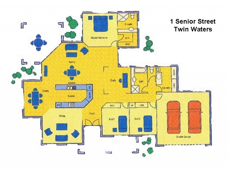 1 Senior Street, Twin Waters QLD 4564 Floorplan