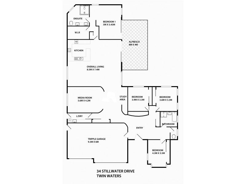 34 Stillwater Drive, Twin Waters QLD 4564 Floorplan