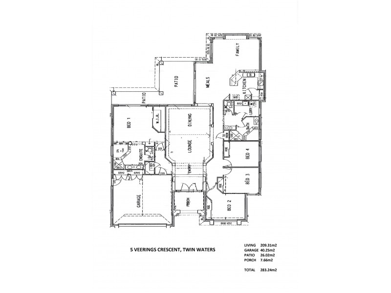 5 Veerings Crescent, Twin Waters QLD 4564 Floorplan
