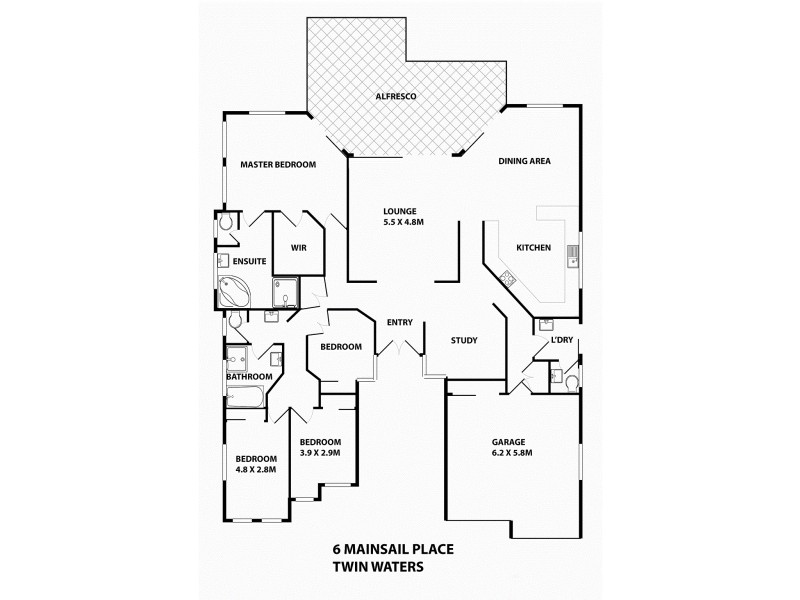 6 Mainsail Place, Twin Waters QLD 4564 Floorplan