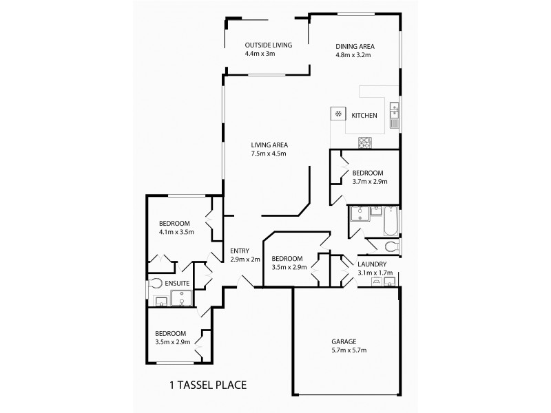1 Tassel Place, Twin Waters QLD 4564 Floorplan