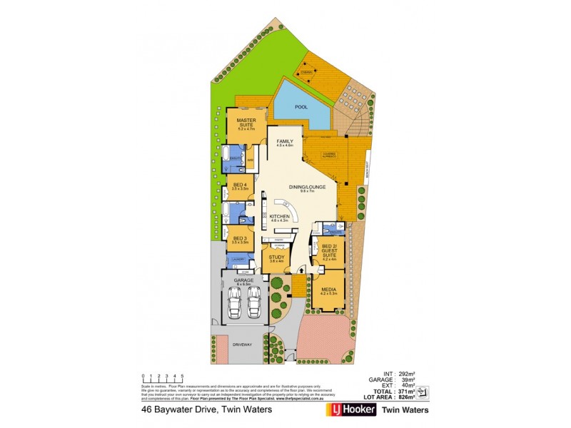 46 Baywater Drive, Twin Waters QLD 4564 Floorplan