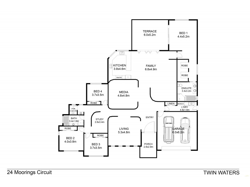 24 Moorings Circuit, Twin Waters QLD 4564 Floorplan