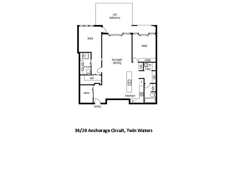 34/20 Anchorage Circuit, Twin Waters QLD 4564 Floorplan