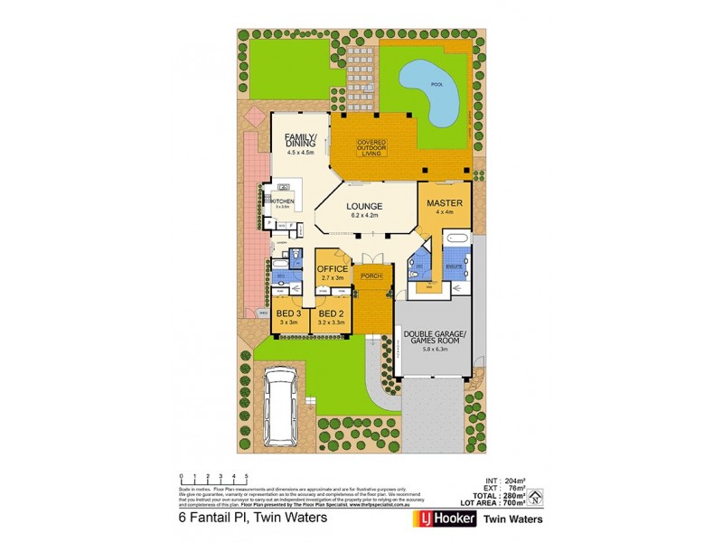 6 Fantail Place, Twin Waters QLD 4564 Floorplan