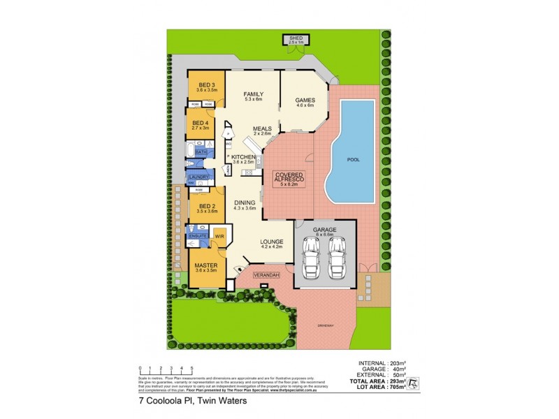 7 Cooloola Place, Twin Waters QLD 4564 Floorplan