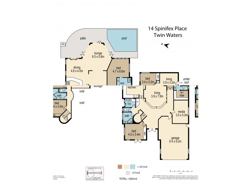14 Spinifex Place, Twin Waters QLD 4564 Floorplan