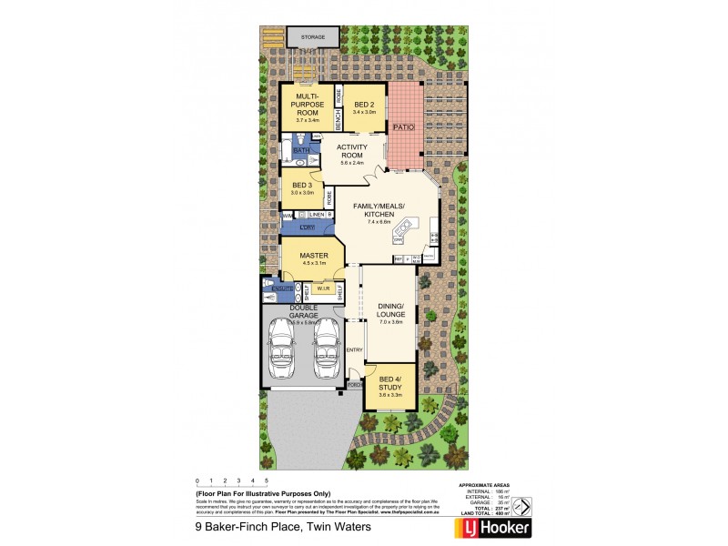 9 Baker-Finch Place, Twin Waters QLD 4564 Floorplan