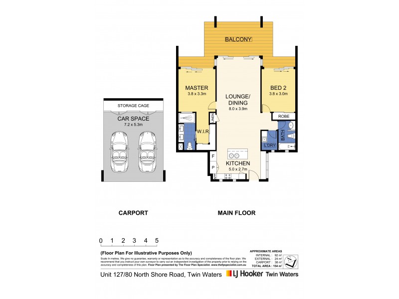 127/80 North Shore Road, Twin Waters QLD 4564 Floorplan