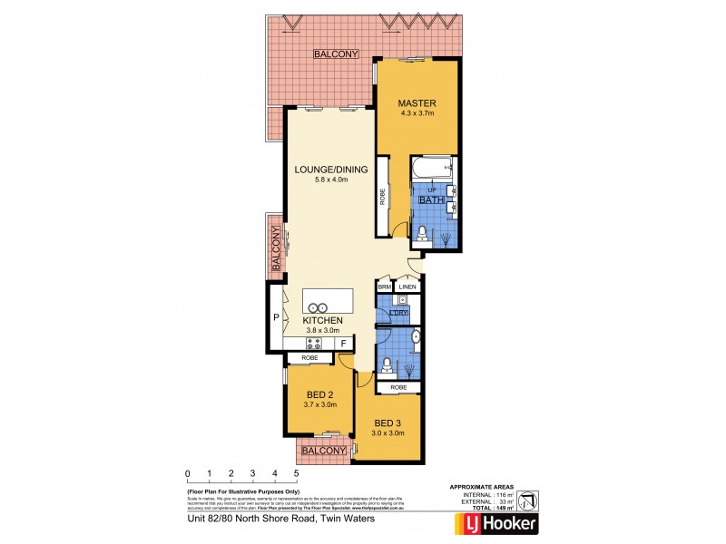 82/80 North Shore Road, Twin Waters QLD 4564 Floorplan