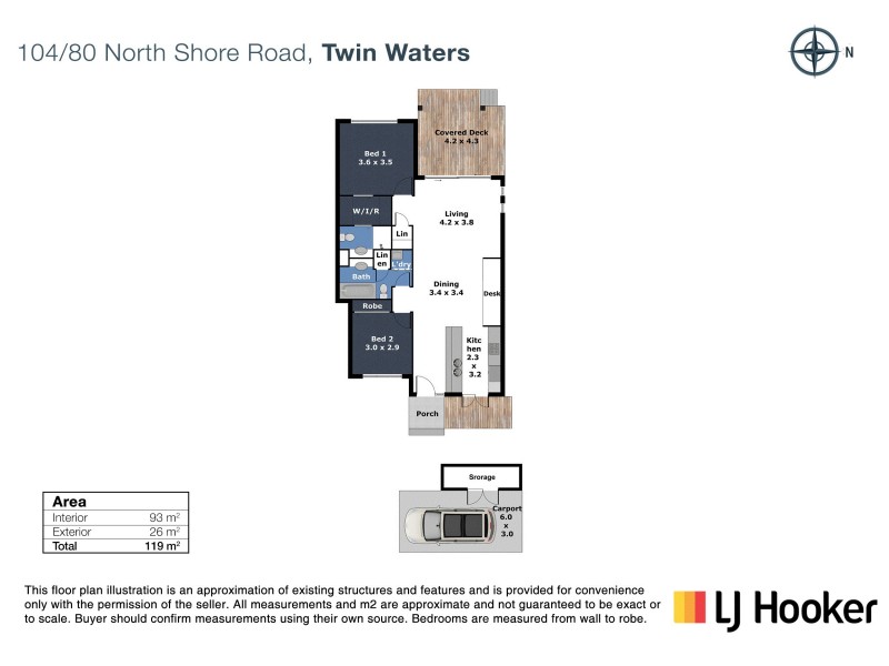 104/80 North Shore Road, Twin Waters QLD 4564 Floorplan