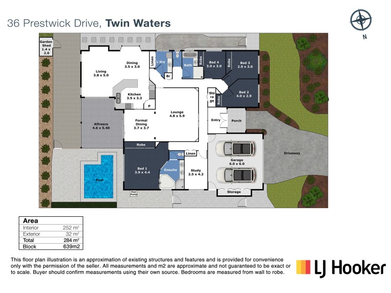 36 Prestwick Drive, Twin Waters QLD 4564 Floorplan